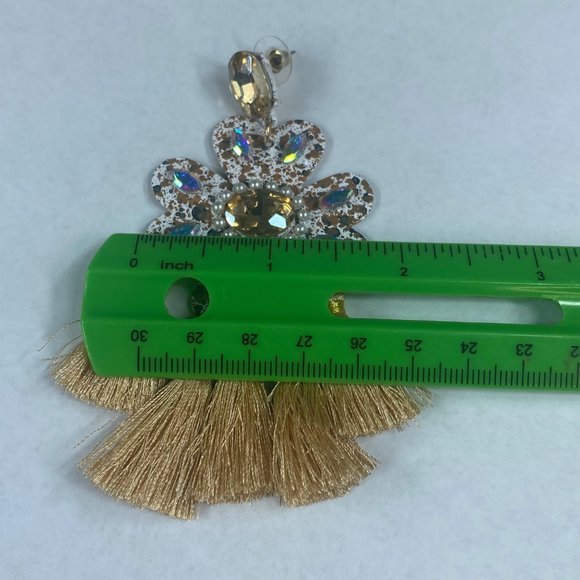 Jujlia Jewelry Chandelier Dangle Drop Pierced Earrrings Tassell Floral Boho - Picture 6 of 16